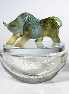 内项台湾手工脱蜡琉璃山河摆饰