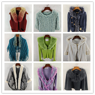 古着秋冬复古韩版宽松修身纯色图案短中长款秋冬毛衣外套女