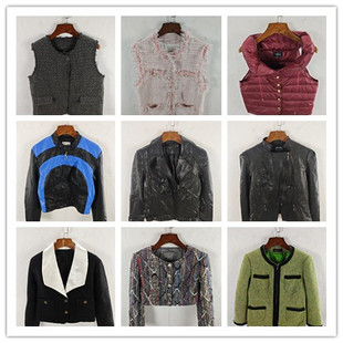 1690 小香风外套女1666 古着秋冬季 欧美名缓百搭粗花呢中长款