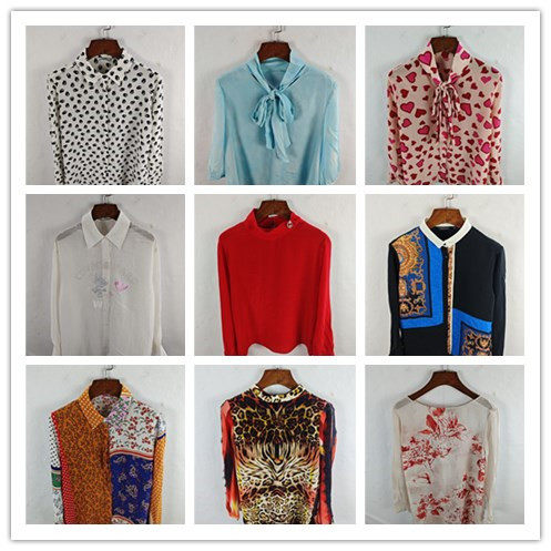 古着孤品春厦装港味油画碎花波点香云纱桑蚕丝衬衫女真丝