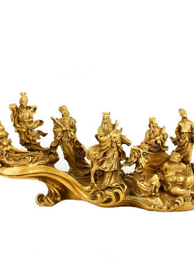 纯铜摆件八仙过海各显神通佛像