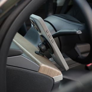 塑料球头粘贴 强磁力铝合金盘设计 车载简洁款 MagSafe磁力支架