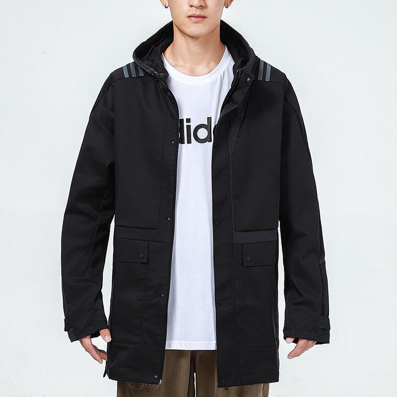 adidas阿迪达斯夹克男装2024秋季新款训练运动休闲防风外套h40227