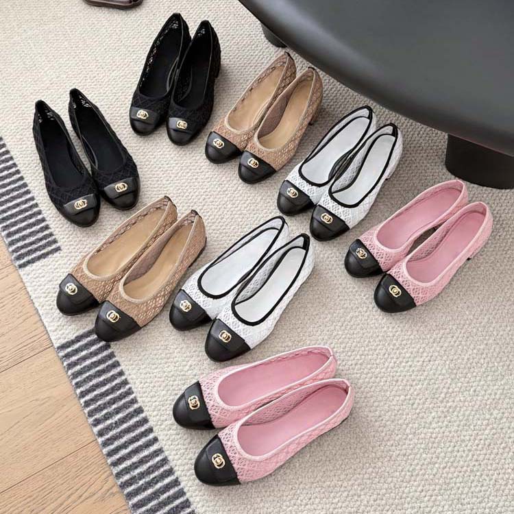 2025秋季新款小香风真皮拼色单鞋