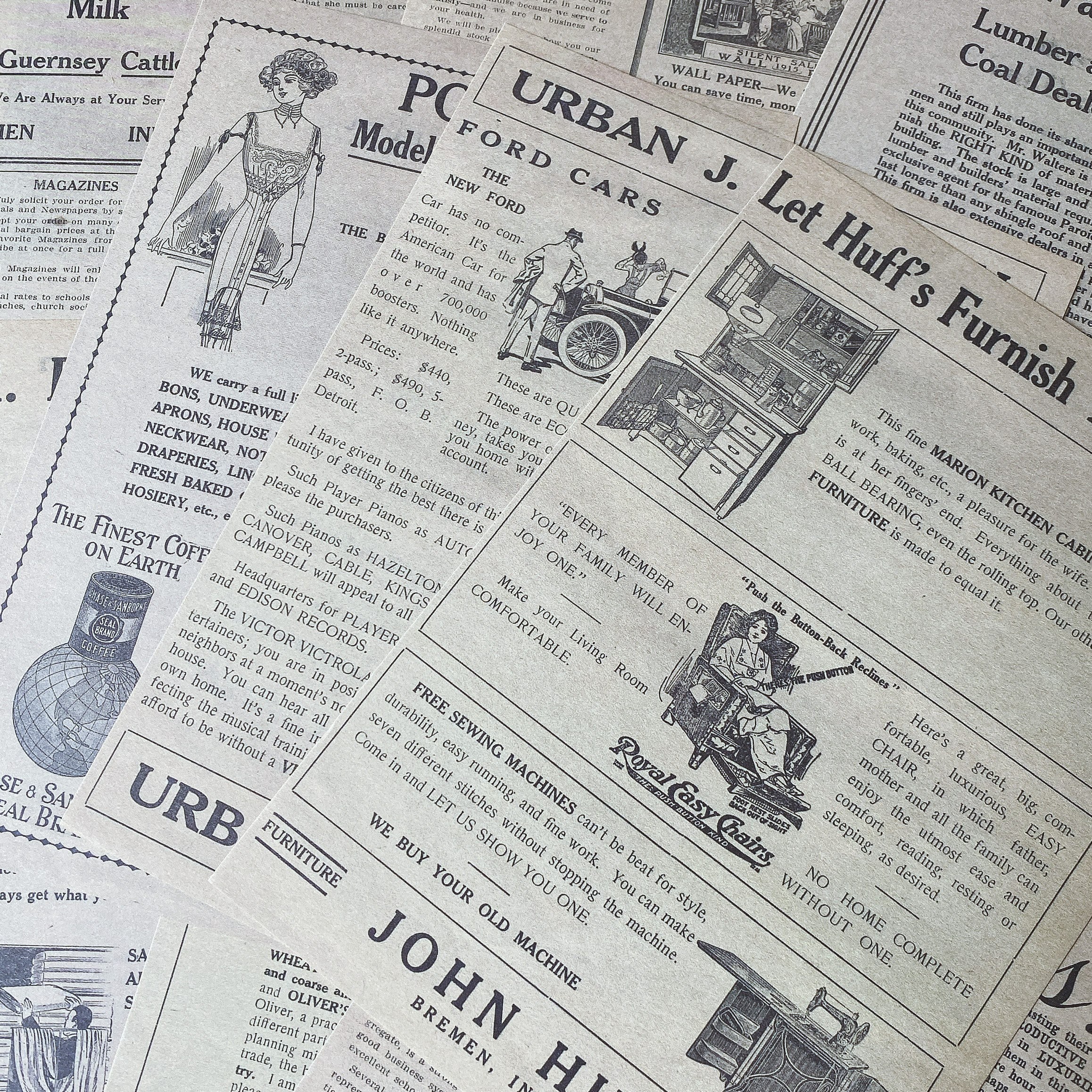 手账复古灵感拼贴素材纸包信件报纸植物手帐旧书文装饰背景打底纸