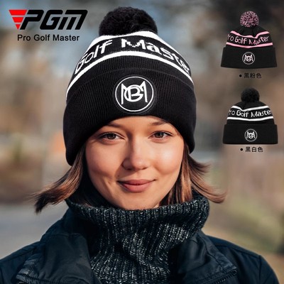高尔夫秋冬保暖毛绒球帽子