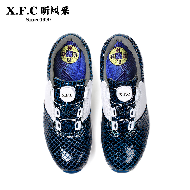 采草本高尔夫球鞋男防水真皮