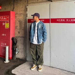 UNION 盘扣外套工装 LIFE复古铁道牛仔水洗中式 UNITE LABOUR