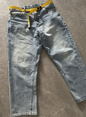 UNITELIFE25AW主线 7.0蓝赤耳水洗直筒微锥牛仔长裤14.5OZ牛裤