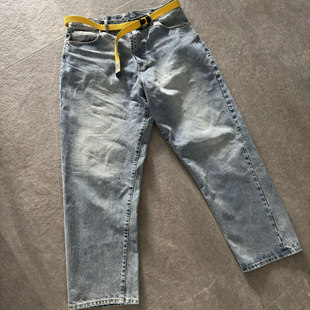 UNITELIFE25AW主线 7.0蓝赤耳水洗直筒微锥牛仔长裤14.5OZ牛裤