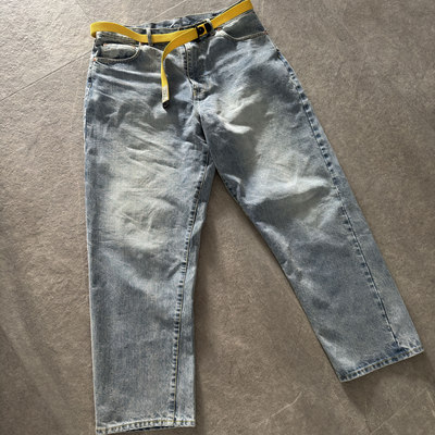 UNITELIFE25AW主线 7.0蓝赤耳水洗直筒微锥牛仔长裤14.5OZ牛裤