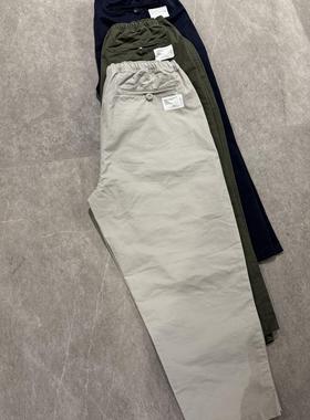 UNITELIFE25SS主线 定番松紧腰水洗加厚斜纹CHINO双摺锥形长神裤