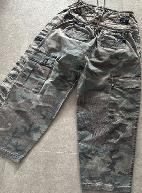 支线UniteQuality+ 虎纹霞光迷彩廓形大口袋CARGOM65工装长裤百搭