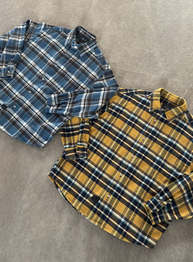 UNITELIFE25SS主线 纯棉加厚色织格纹法兰绒廓形长袖衬衫百搭