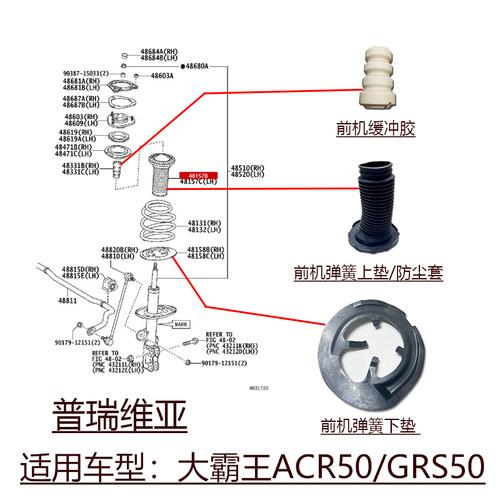 大霸王ACR50前后避震弹簧垫片