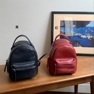 头层植鞣牛皮双肩包女软皮小背包真皮简约小众设计2025新款大容量