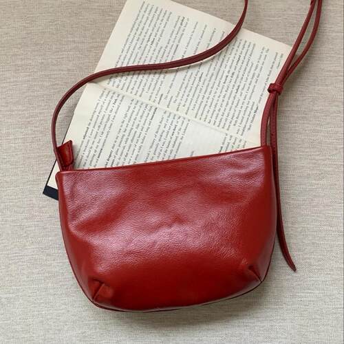 女士头层牛皮单肩斜挎包