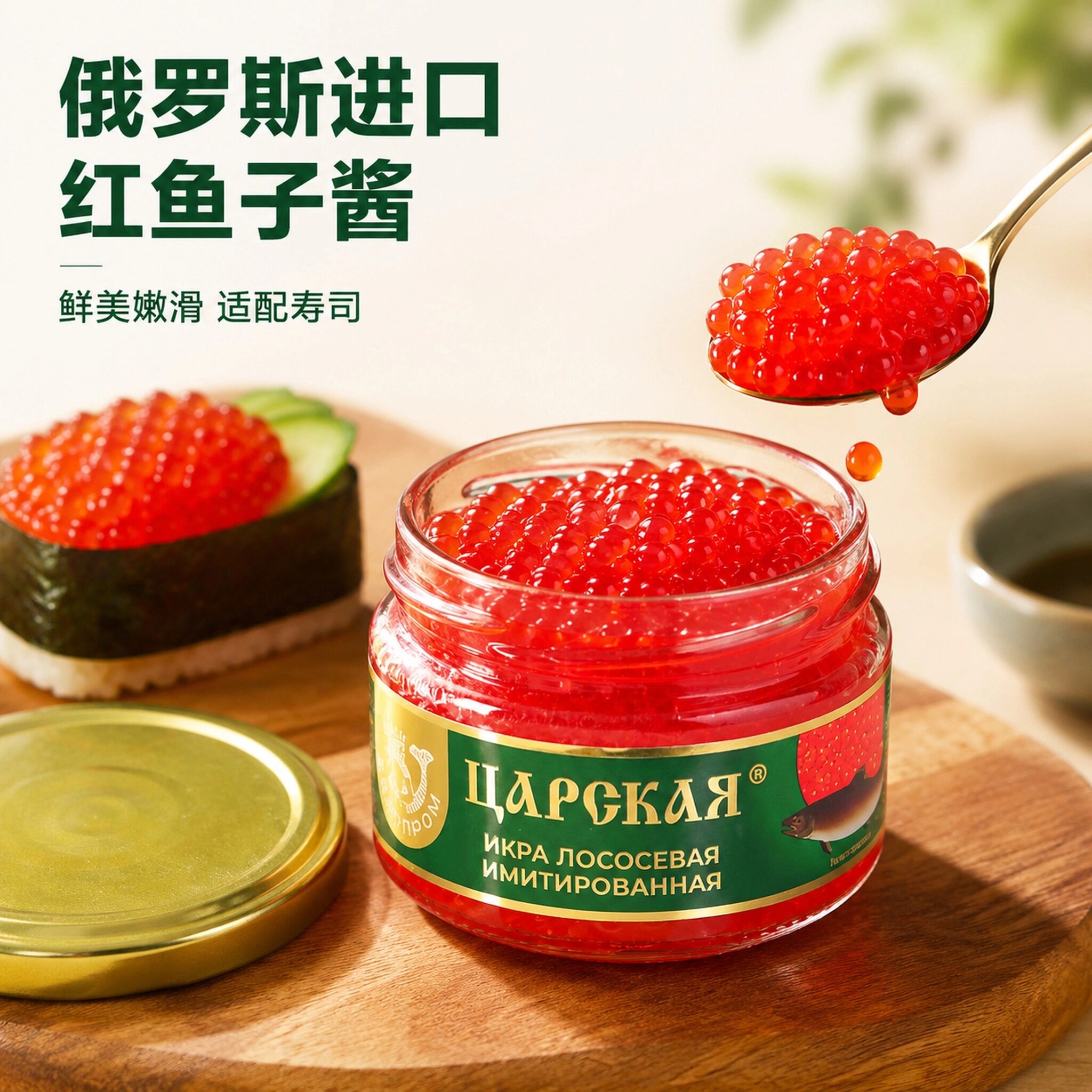俄罗斯进口红鱼子酱即食拌饭