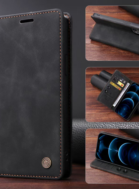 复古磨砂翻盖15适用于14苹果13手机壳iphone12插卡11promax钱包XR收卡槽Xs新款7全包8plus皮套SE2防摔商务16s