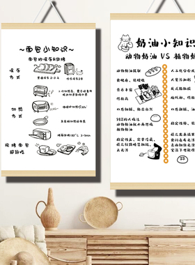 原创手绘挂画装饰画面包墙画