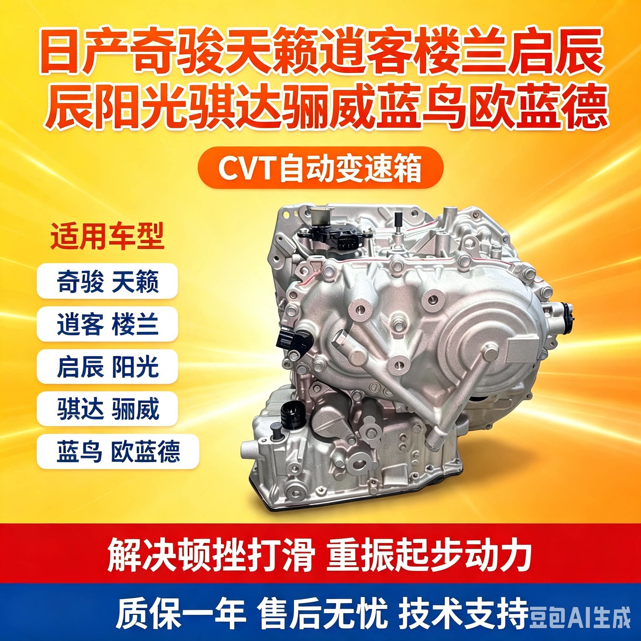 日产奇骏天籁逍客楼兰启辰阳光骐达骊威蓝鸟欧蓝德CVT自动变速箱