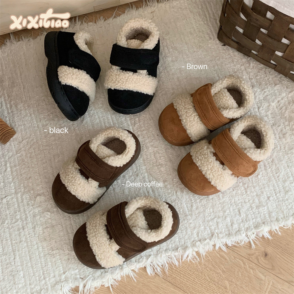 细细条时尚儿童魔术贴勃肯鞋