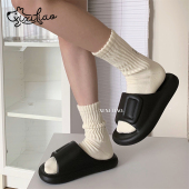 简约纯色eva外穿凉拖鞋 舒适踩屎感夏季 男女 高级感情侣拖鞋 细细条