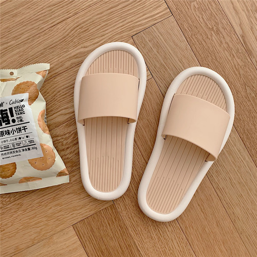 细细条洗澡撞色ins风防滑拖鞋