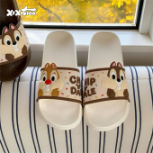 居家防滑足弓凉拖 女迪士尼奇奇蒂蒂可爱外穿百搭夏季 细细条 拖鞋