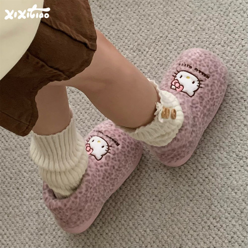 细细条正版HelloKitty猫雪地靴