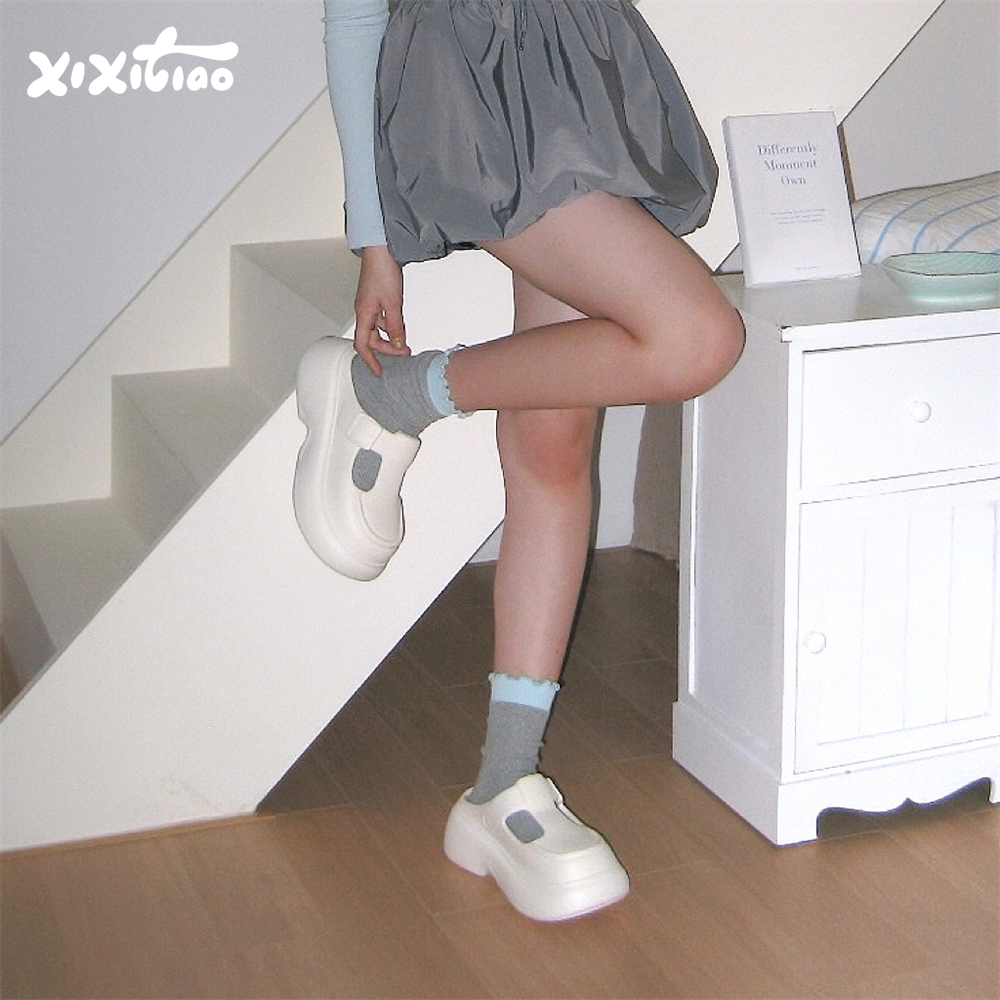 细细条夏外穿时尚增高玛丽珍鞋