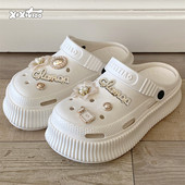 细细条 沙滩凉拖鞋 公主风洞洞鞋 女EVA增高厚底甜美户外穿网红夏季