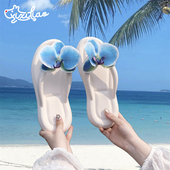 蝴蝶兰人字拖女夏季 海边度假沙滩鞋 时尚 细细条 仙女风夹脚凉拖鞋
