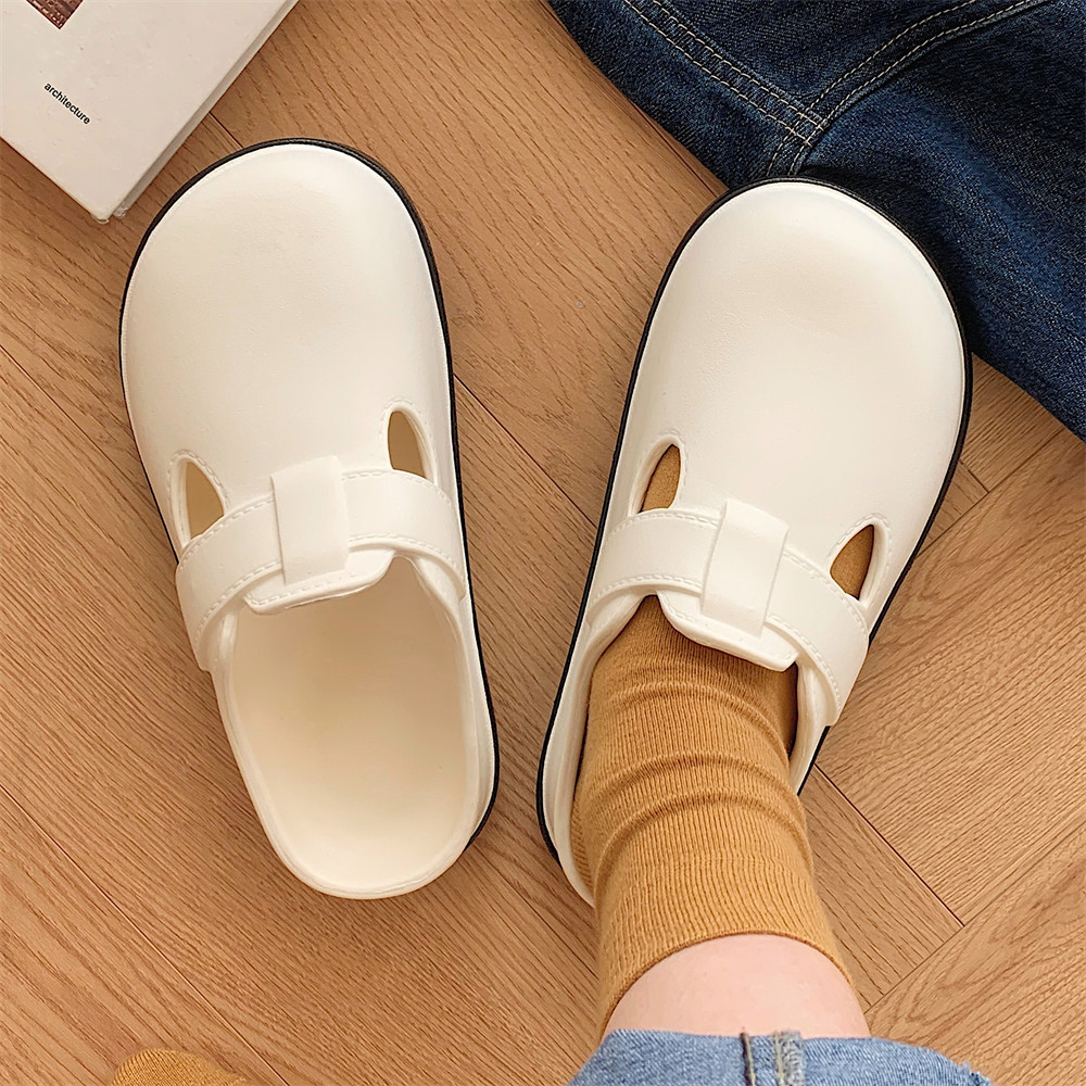 细细条 防水勃肯鞋女春夏季时尚休闲外穿百搭平底包头半拖鞋沙滩,女鞋,包头拖,淘宝优惠券,粉丝福利购,淘宝优惠卷