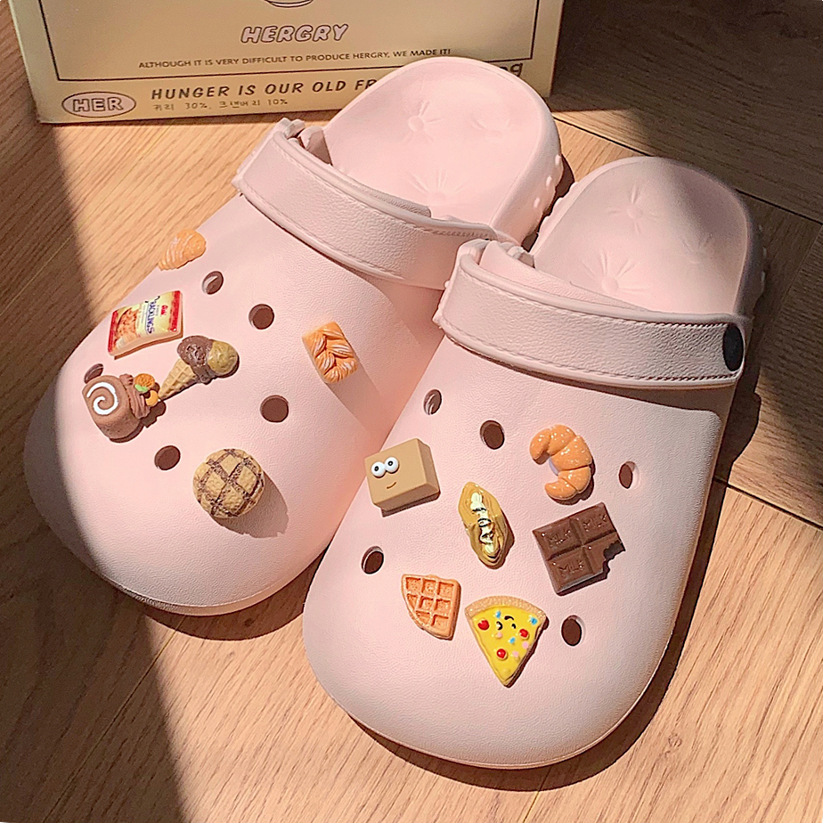 细细条可爱零食配饰亲子凉拖鞋