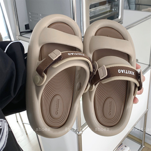 细细条 运动风时尚外穿休闲凉拖鞋男女夏季网红撞色两穿凉鞋ins潮