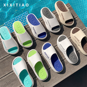 男女夏季 防滑厚底学生休闲凉拖鞋 情侣潮牌运动风户外拖鞋 细细条
