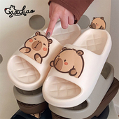 男女士可爱家用eva防滑软底凉拖情侣 夏季 细细条 卡皮巴拉水豚拖鞋