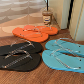 沙滩鞋 细细条 人字拖女ins潮外穿室内防滑平底透明夹脚凉拖鞋 夏