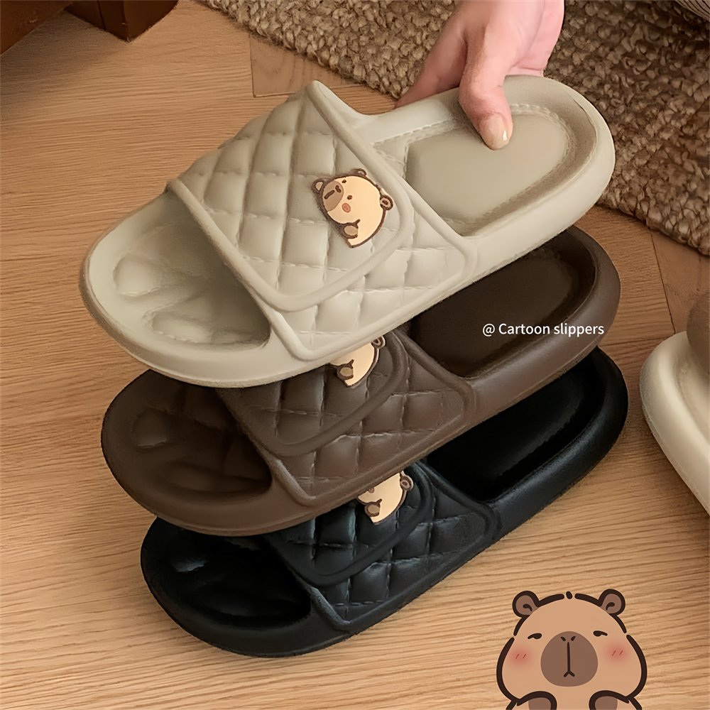 细细条 卡皮巴拉水豚情侣拖鞋eva软底居家防滑防臭男女凉拖夏可爱