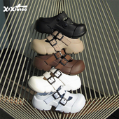 室外网红休闲增高软底女夏包头凉拖鞋 细细条 ins潮街头风老爹凉鞋