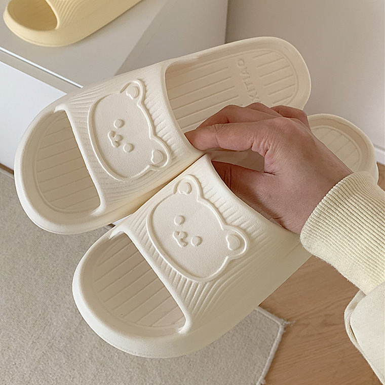 细细条 室内家居防滑舒适洗澡拖鞋男女夏韩版可爱小熊情侣凉拖鞋,居家布艺,居家凉拖/凉鞋,淘宝优惠券,粉丝福利购,淘宝优惠卷