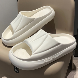 细细条 男士简约踩屎感运动拖鞋夏季休闲居家防滑厚底情侣凉拖鞋