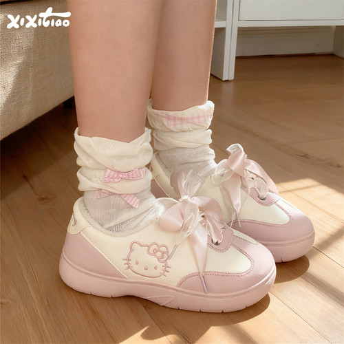 细细条正版HelloKitty德训鞋女