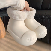 百搭保暖防水东北棉靴女冬季 细细条 简约时尚 休闲防滑加绒雪地靴