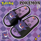 细细条 夏 男女潮酷网红外穿防滑eva情侣凉拖鞋 正版 宝可梦耿鬼拖鞋