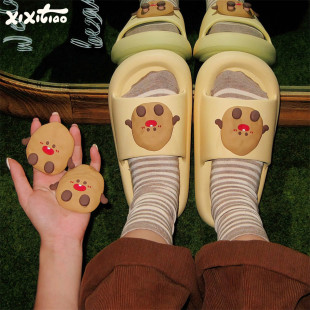 eva浴室洗澡防滑情侣拖鞋 男女夏季 居家外穿可爱土豆凉拖鞋 细细条