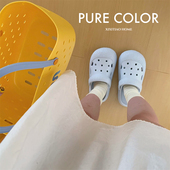 女eva百搭纯色夏天亲子休闲外穿洞洞鞋 细细条 海边度假沙滩凉拖鞋