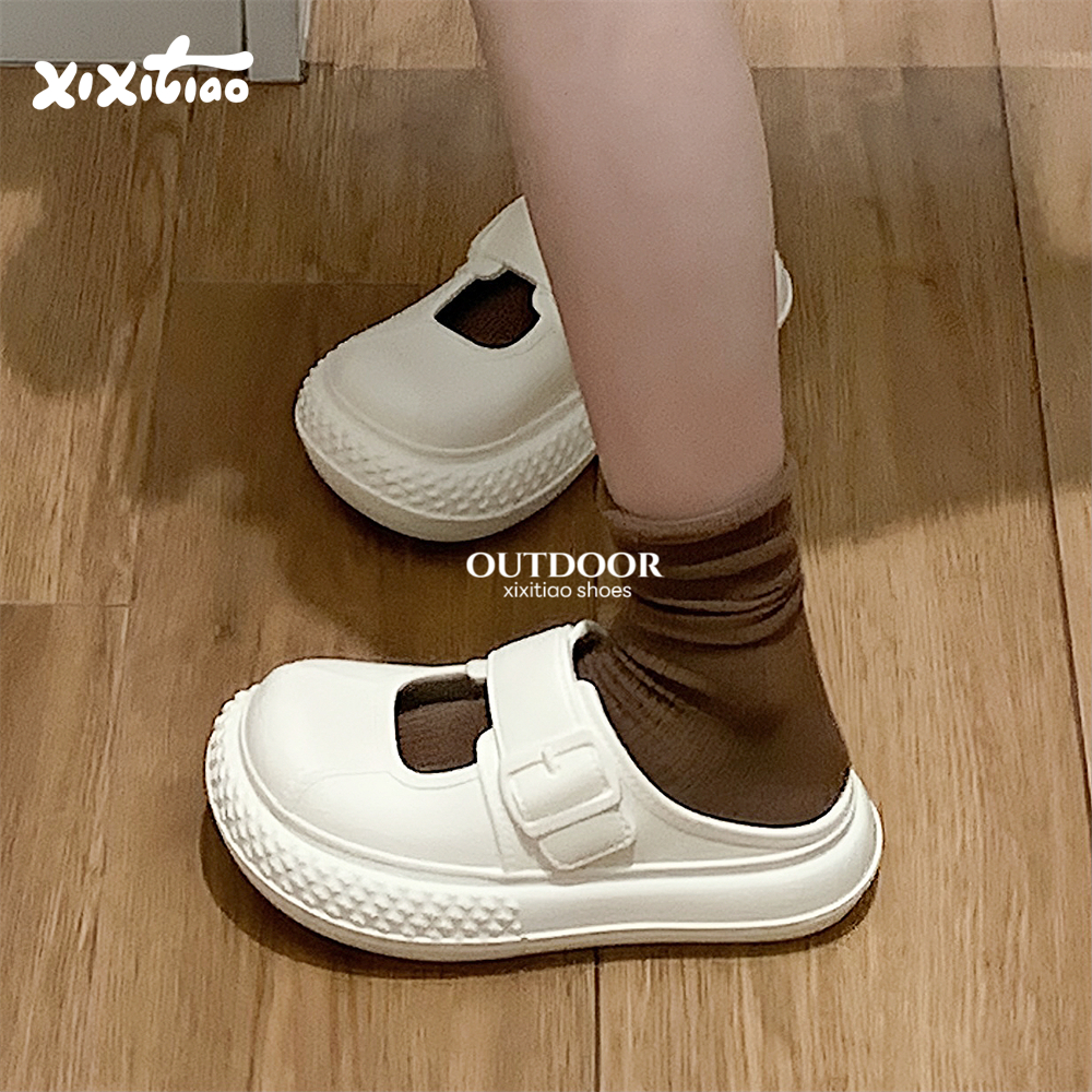 简约百搭防滑玛丽珍凉拖鞋女夏