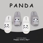 细细条 居家浴室凉拖鞋 情侣可爱熊猫拖鞋 轻便防滑防臭男女eva夏季